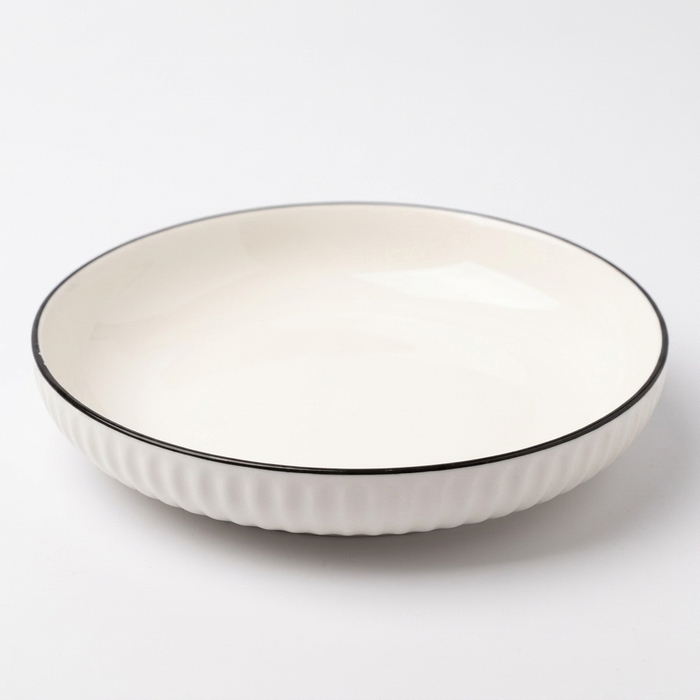 Flat plate, GS, New Bone China, 20.5cm, White, 3.5cm