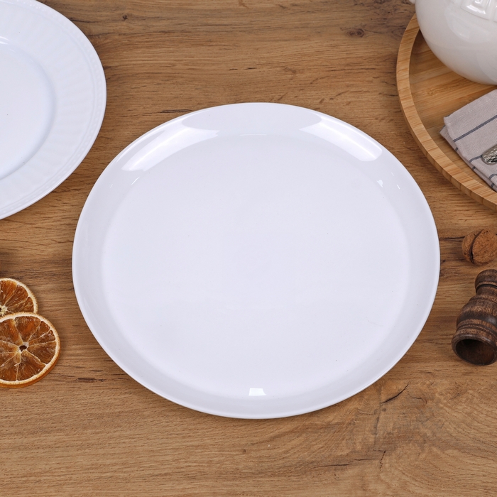 Farfurie plata, ROCKOPAL, Opal, 27.9cm, Alb, Straight, Rotunda, Farfurie plata