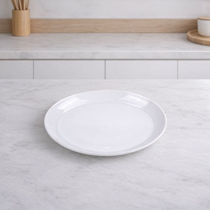 Farfurie plata, ROCKOPAL, Opal, 20.3cm, Alb, Straight, Rotunda, Farfurie plata