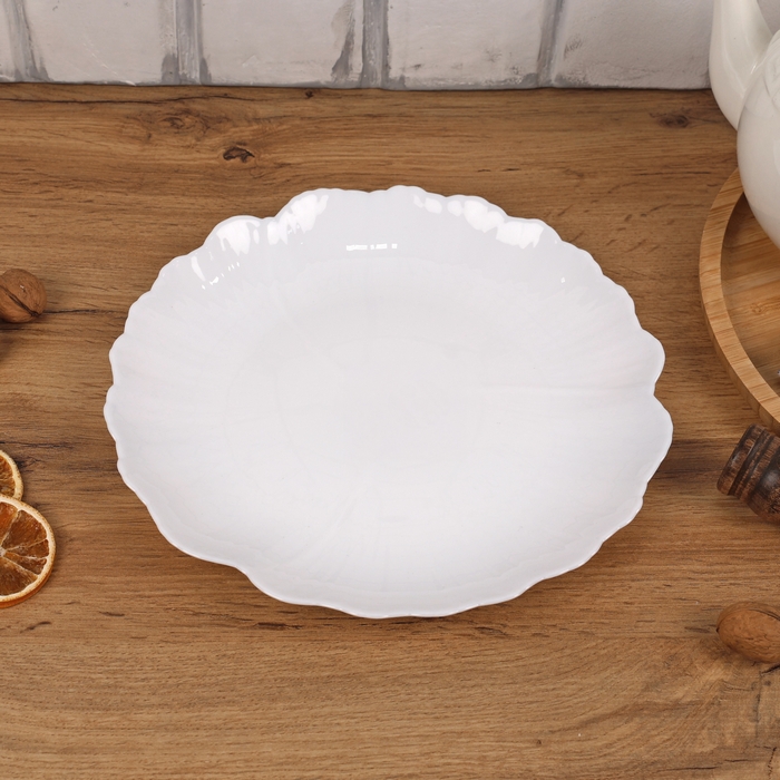 Farfurie plata, ROCKOPAL, Opal, 26.9cm, Alb, Ginkgo, Rotunda, Farfurie plata