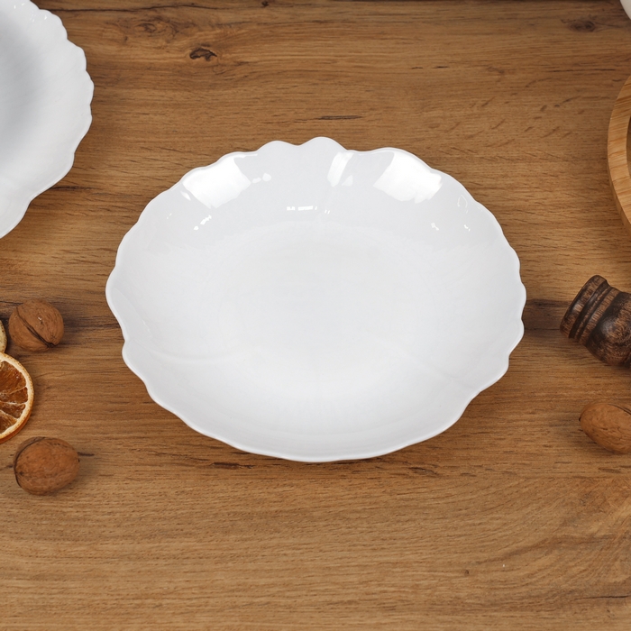 Farfurie plata, ROCKOPAL, Opal, 21.6cm, Alb, Ginkgo, Rotunda, Farfurie plata