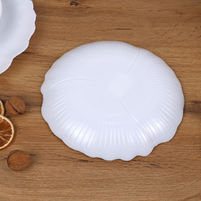 Farfurie plata, ROCKOPAL, Opal, 21.6cm, Alb, Ginkgo, Rotunda, Farfurie plata