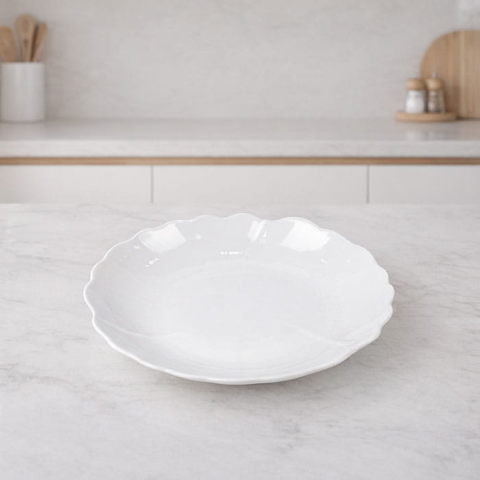 Farfurie plata, ROCKOPAL, Opal, 21.6cm, Alb, Ginkgo, Rotunda, Farfurie plata