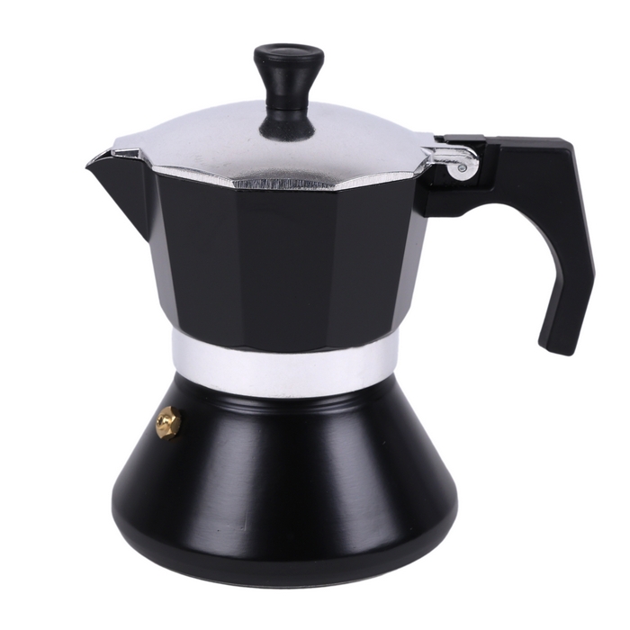 Ibric cafea, GS, Otel Inoxidabil, 6 portii, Negru, Electrica,inductie,gaz