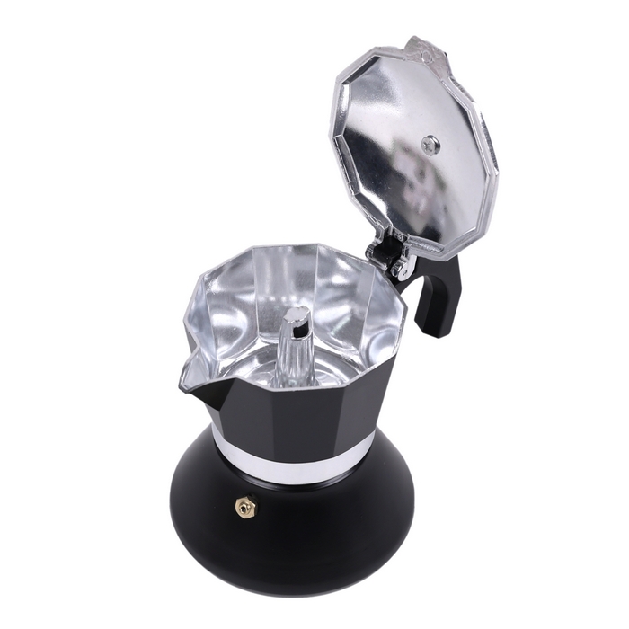 Ibric cafea, GS, Otel Inoxidabil, 6 portii, Negru, Electrica,inductie,gaz