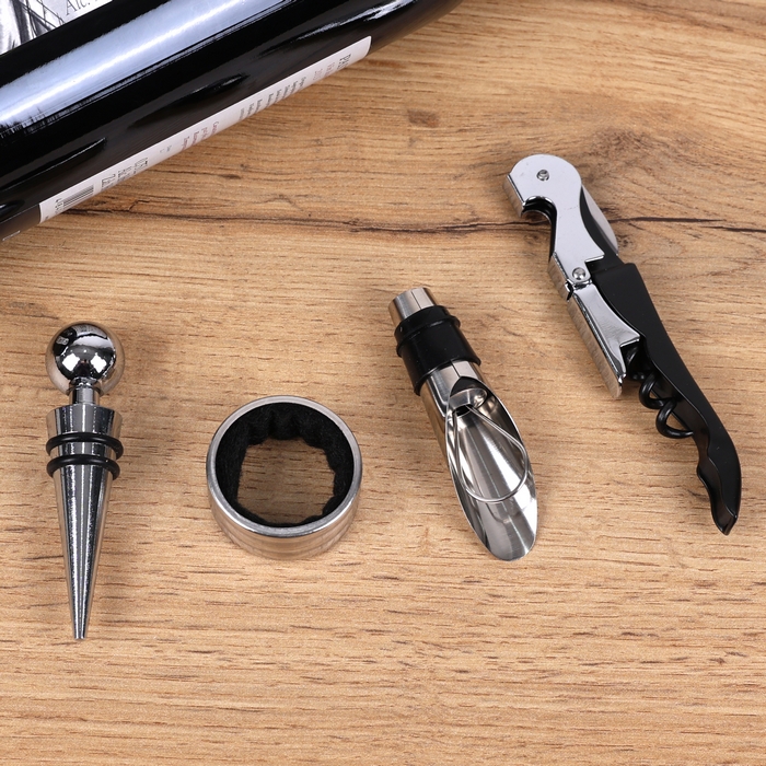 Набор винных аксессуаров, GS, Нержавеющая Сталь, 4 штук