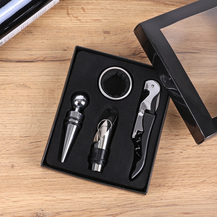 Набор винных аксессуаров, GS, Нержавеющая Сталь, 4 штук