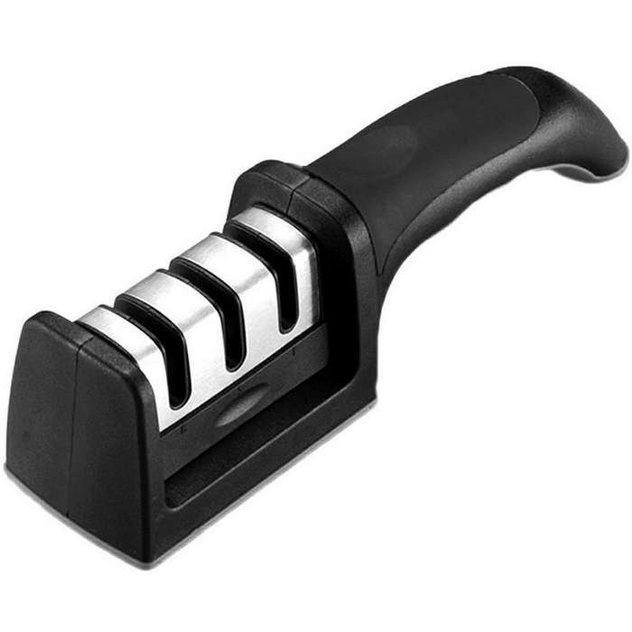 Knife sharpener, GS, Stainless Steel/Plastic, Black