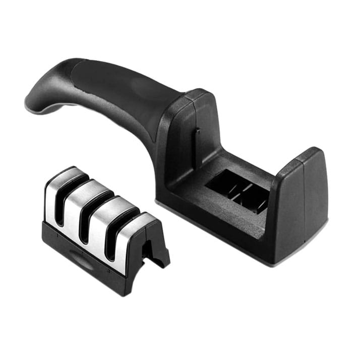 Knife sharpener, GS, Stainless Steel/Plastic, Black