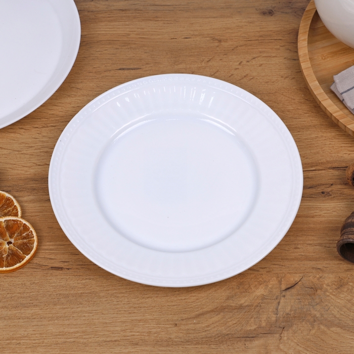 Farfurie plata, ROCKOPAL, Opal, 25.1cm, Alb, Roma, Rotunda, Farfurie plata