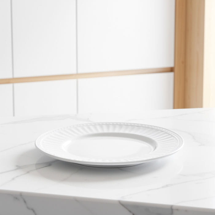 Farfurie plata, ROCKOPAL, Opal, 25.1cm, Alb, Roma, Rotunda, Farfurie plata