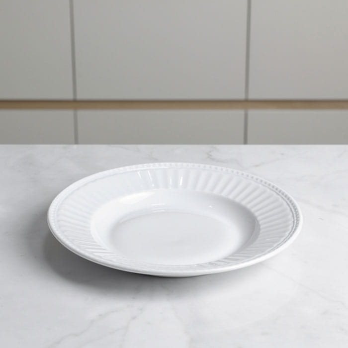 Farfurie adanca, ROCKOPAL, Opal, 20.1cm, Alb, 460ml, Roma, Rotunda, Farfurie adanca