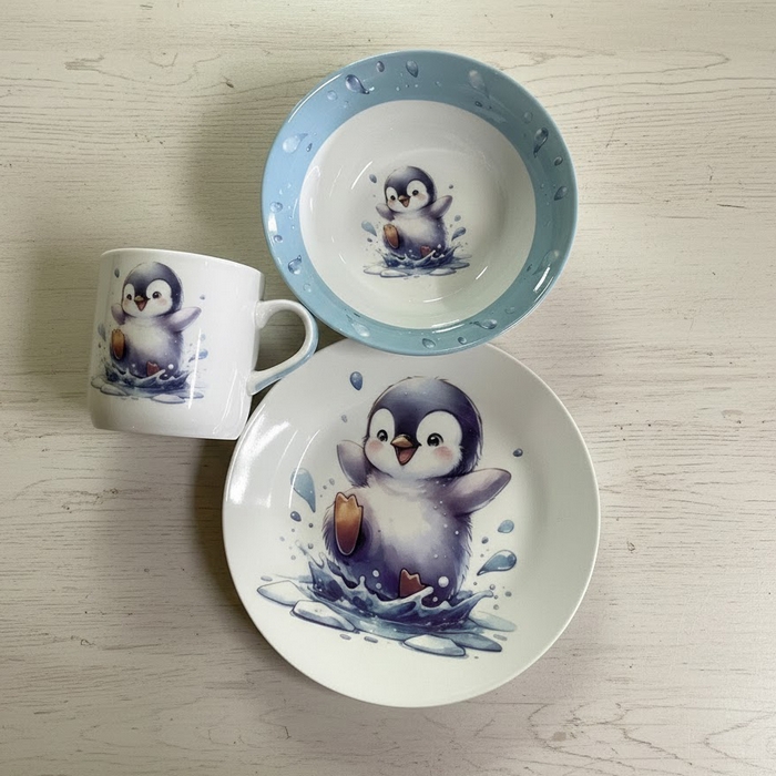 Children's tableware set, Bambino, Porcelain, 3 pieces, 230 ml, 17.8 cm, 15.2 cm