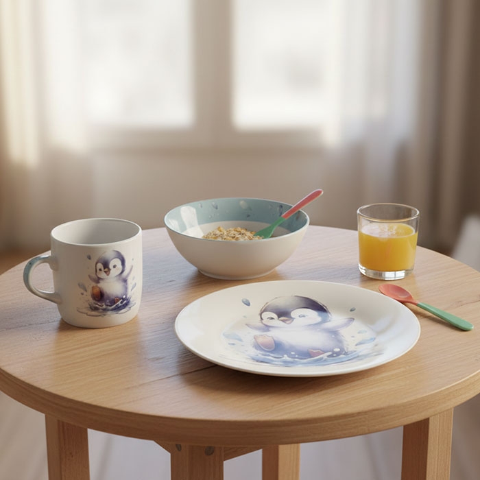 Children's tableware set, Bambino, Porcelain, 3 pieces, 230 ml, 17.8 cm, 15.2 cm