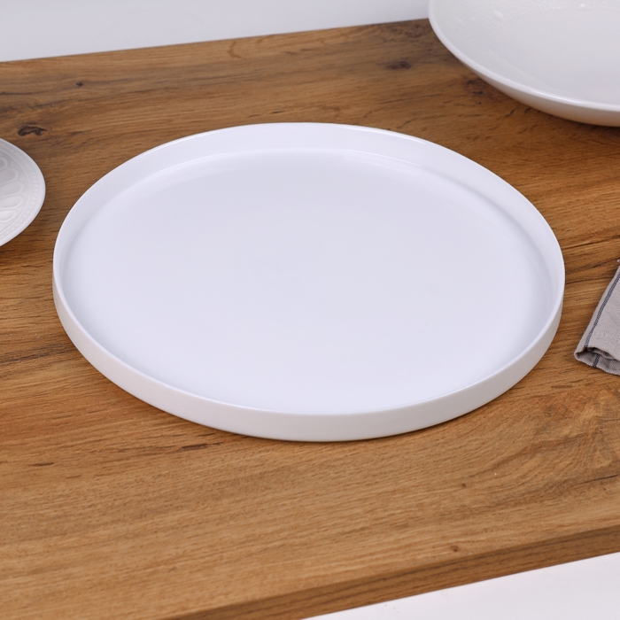 Plate, ROCKOPAL, Opal, 26.9 cm, White, High