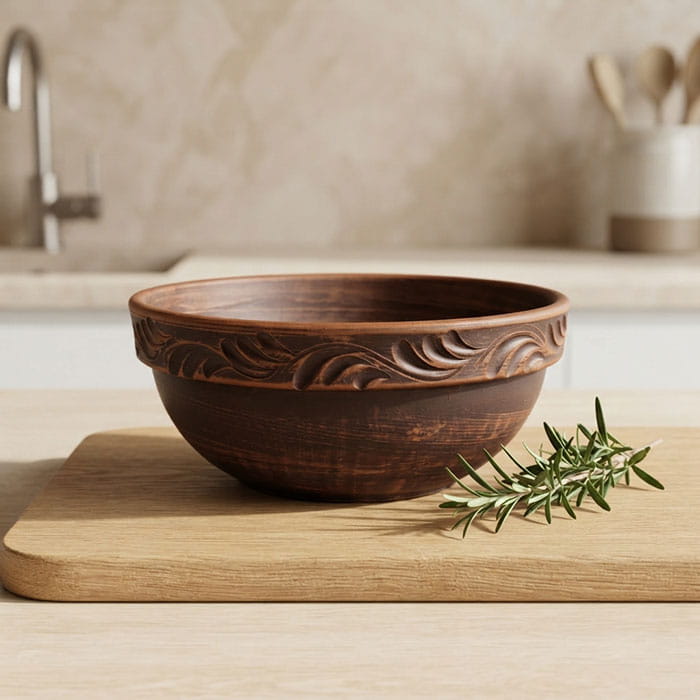 Миска, ORIENS, Argila, Decor, 600мл, Коричневый