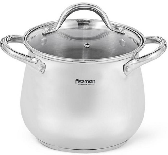 Cratita, FISSMAN, Otel Inoxidabil, 4 L, Favio, Cu capac, Cu Inductie, 18 cm