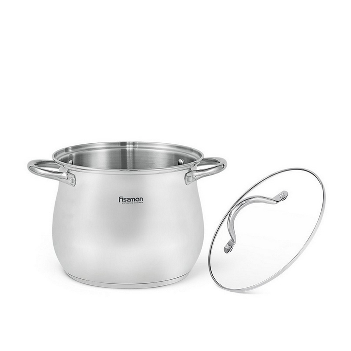Cratita, FISSMAN, Otel Inoxidabil, 4 L, Favio, Cu capac, Cu Inductie, 18 cm