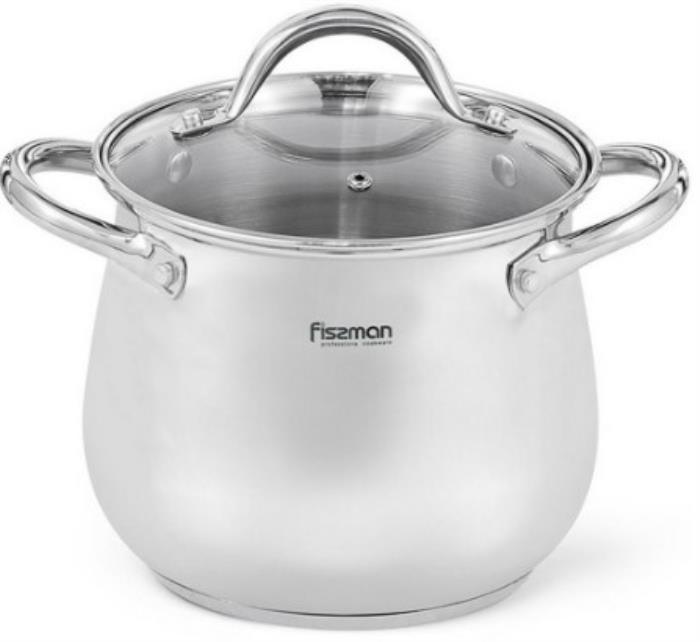 Cratita, FISSMAN, Otel Inoxidabil, 7 L, Favio, Cu capac, Cu Inductie, 22 cm