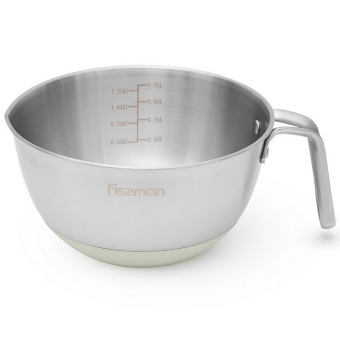 Миска, FISSMAN, Нержавеющая Сталь, 1250 ml, 17 cм, 9.2 cм, С ручкой
