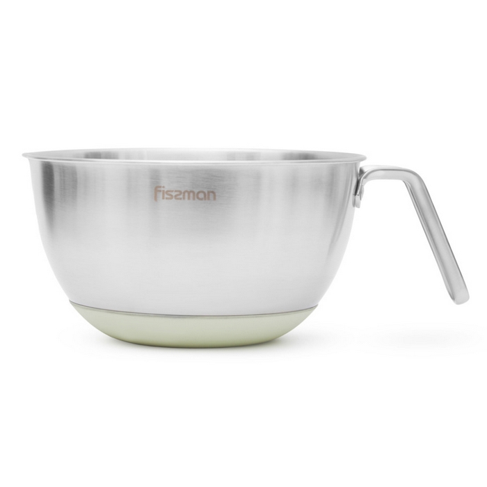 Миска, FISSMAN, Нержавеющая Сталь, 2.5 Л, 21 cм, 12 см, С ручкой