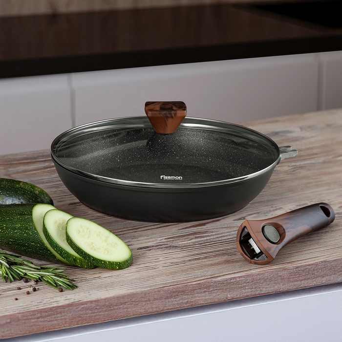 Fry pan, FISSMAN, Aluminium, 28 cm, Capella, 5.5 cm, Non-stick, Induction, Plastic Handle, Electirc,induction,gas